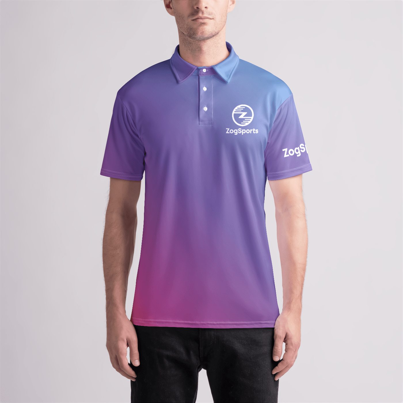 ZogSports Adult Sublimated Athletic Polo Signature Lacrosse