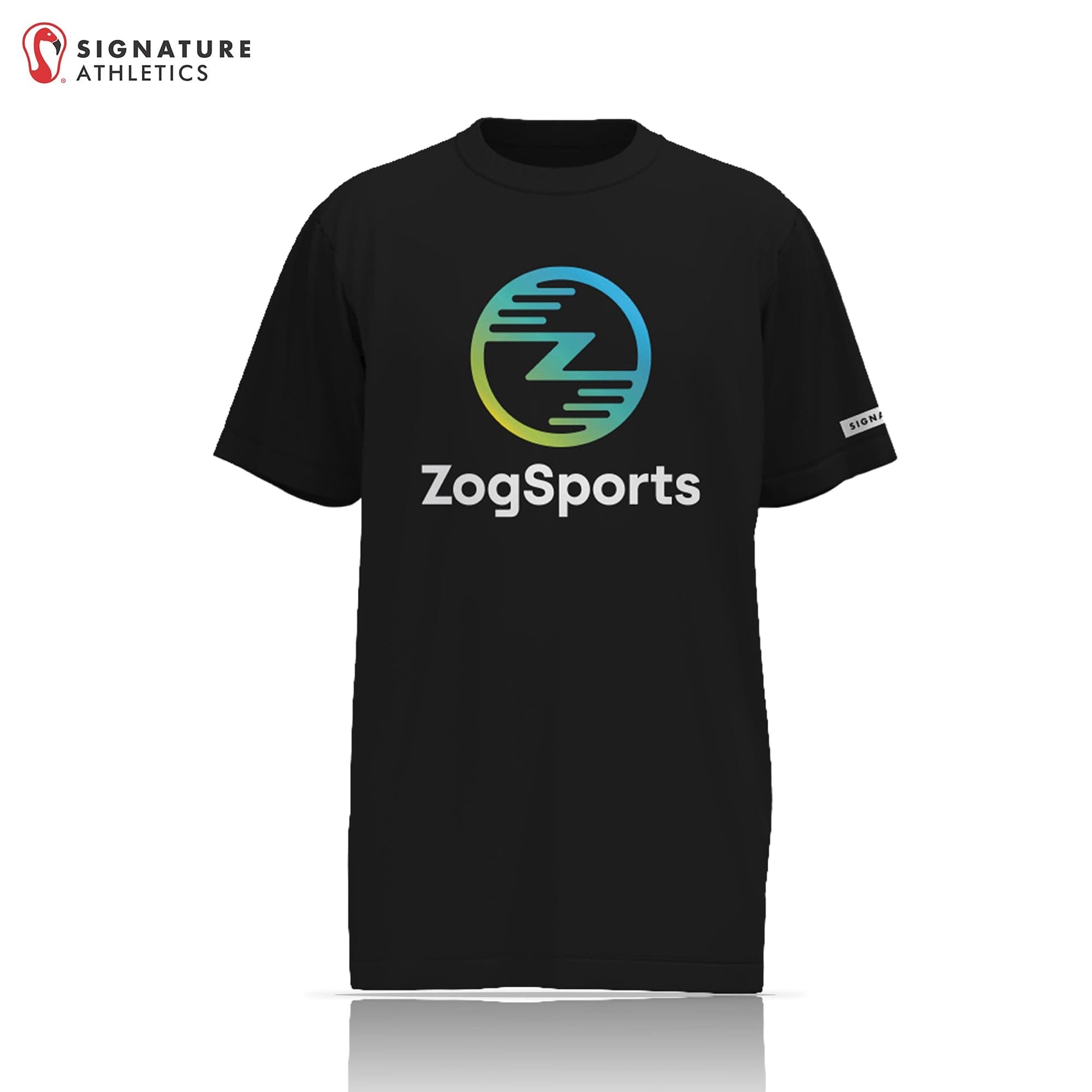 ZogSports Men's Black Player Short Sleeve Soccer Game Jersey Signature Lacrosse