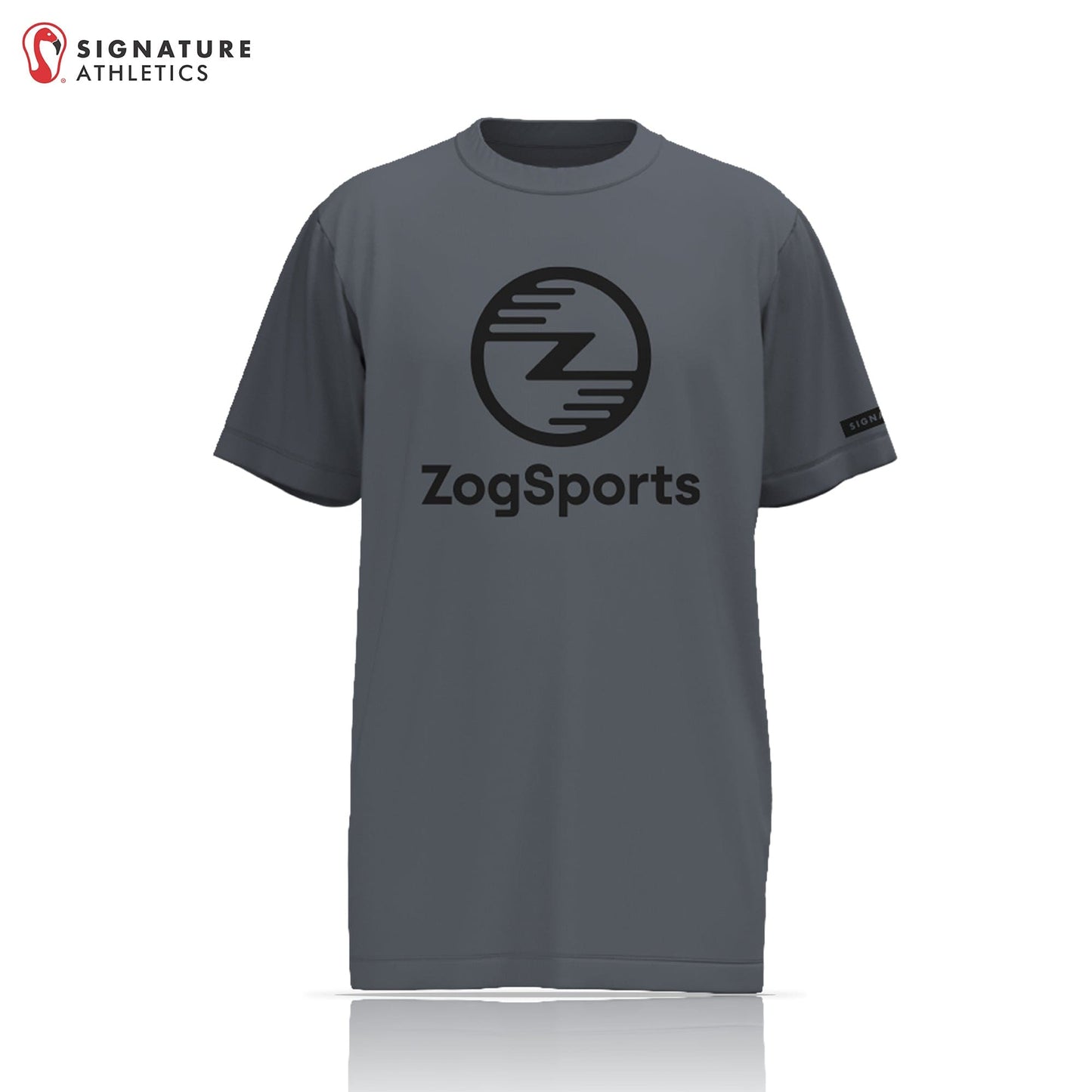 ZogSports Men's Grey Player Short Sleeve Soccer Game Jersey Signature Lacrosse