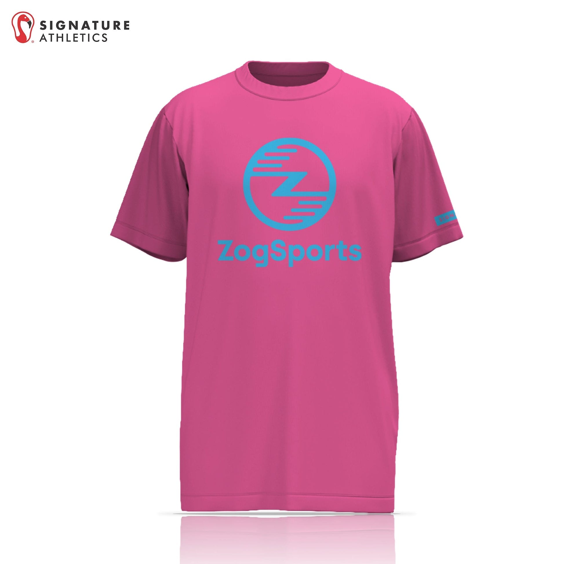 ZogSports Men's Pink Player Short Sleeve Soccer Game Jersey Signature Lacrosse