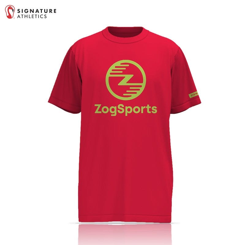 ZogSports Men's Red Player Short Sleeve Soccer Game Jersey Signature Lacrosse