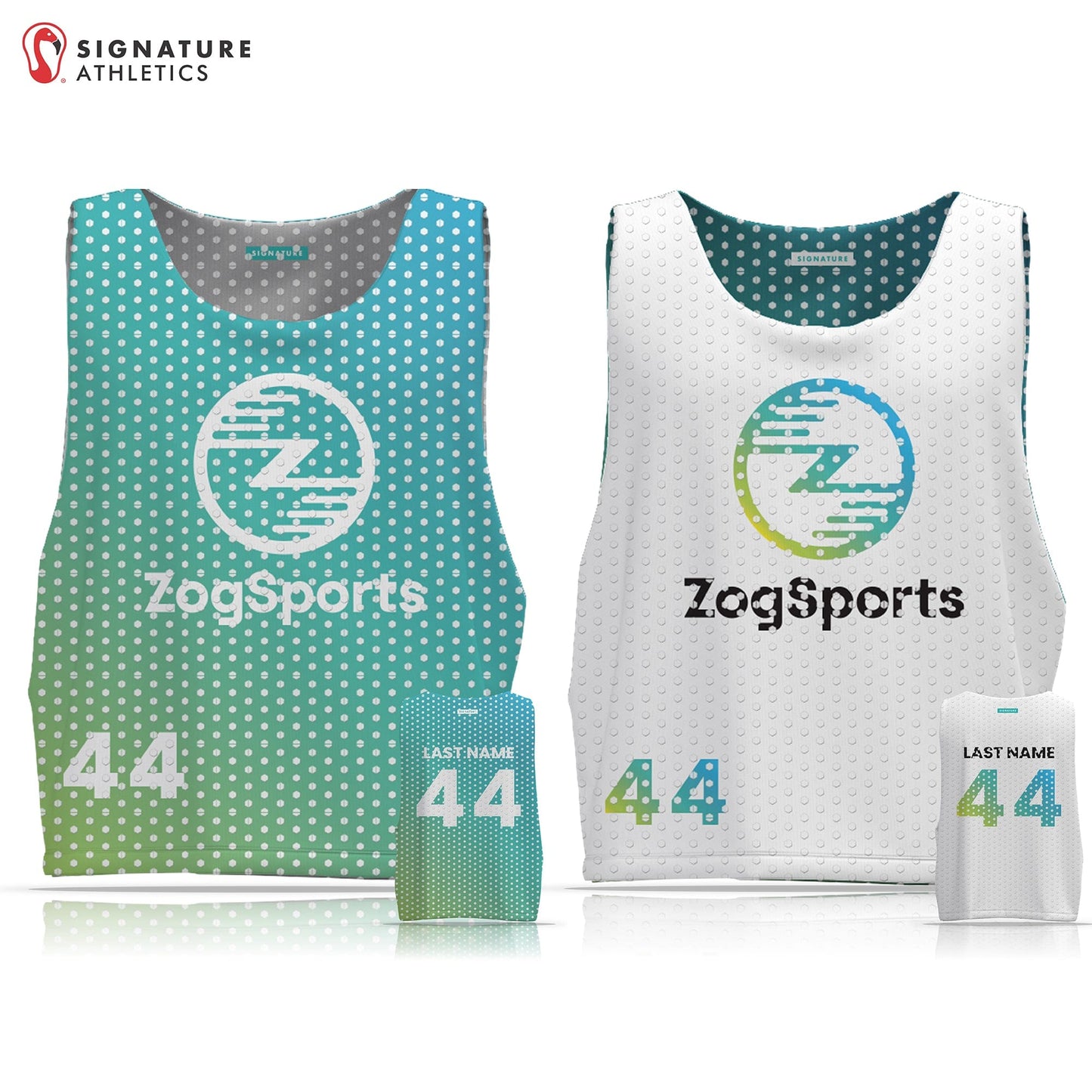 ZogSports Men's Reversible Pinnie: ZogSports Signature Lacrosse