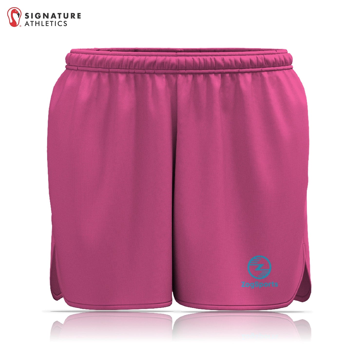 ZogSports Women's Pink Zog Player Game Shorts Signature Lacrosse