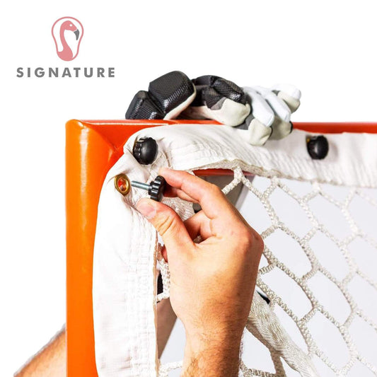 6x6 Signature Premium NCAA & NFHS Quick Connect Goal Kit | Orange Signature Lacrosse