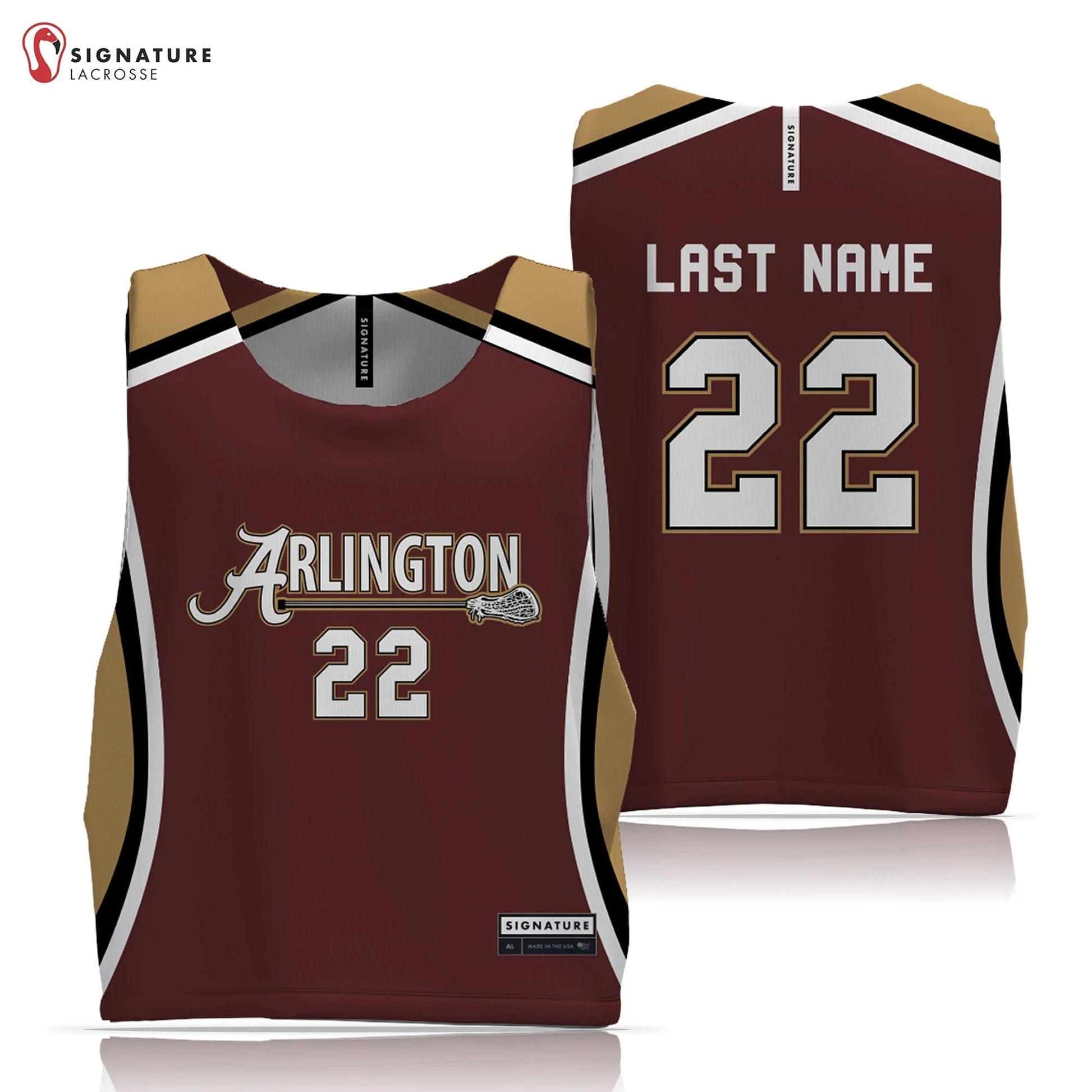 Arlington Lagrange Lacrosse Men's 3 Piece Player Game Package Signature Lacrosse