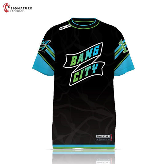 Bang City Lacrosse Men's Player Short Sleeve Shooter Shirt: Bang City Signature Lacrosse