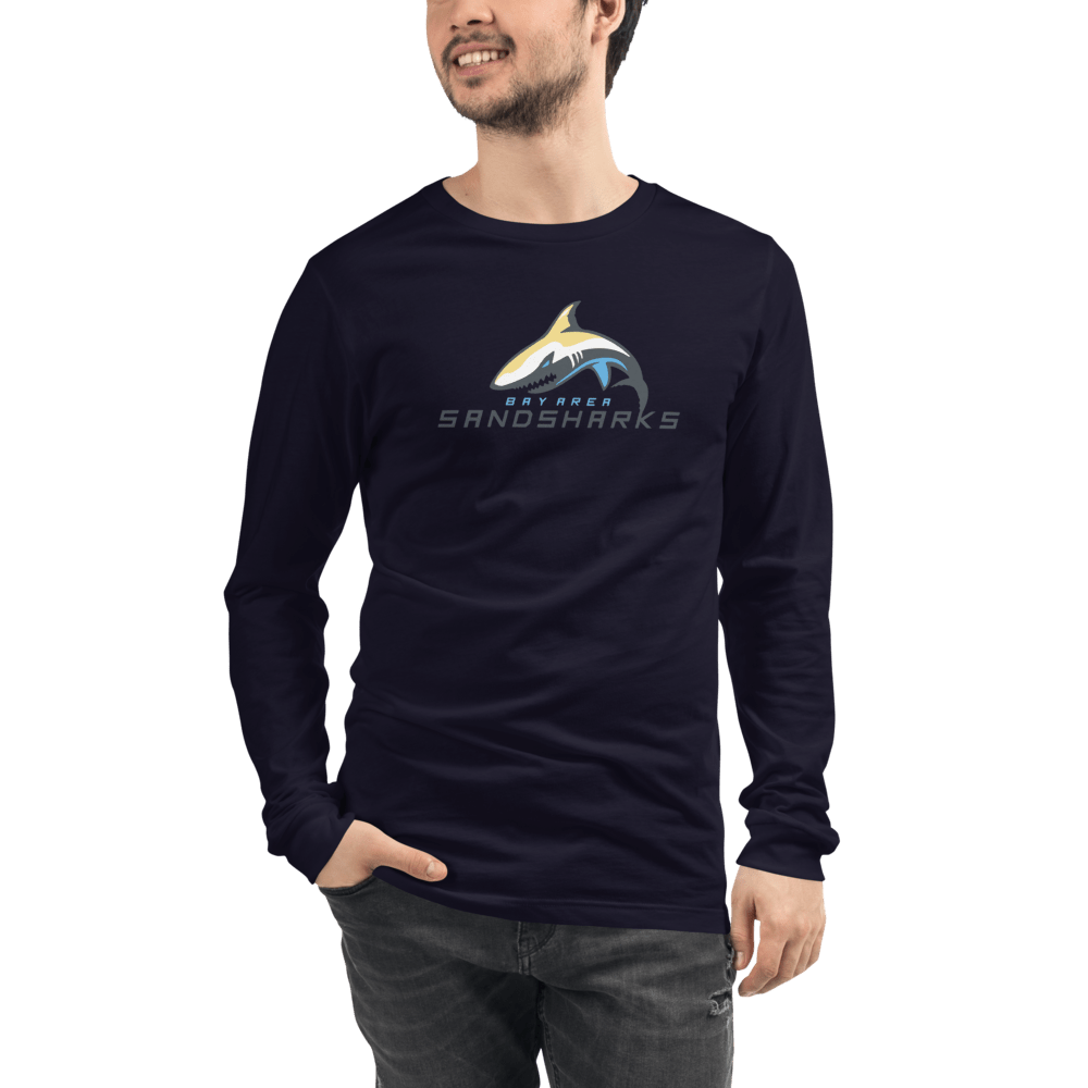 Bay Area Sand Sharks Adult Premium Long Sleeve T -Shirt Signature Lacrosse
