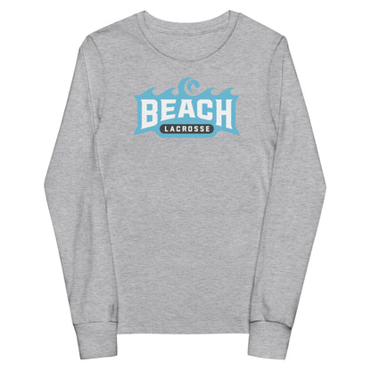 Beach Lacrosse Youth Cotton Long Sleeve T-Shirt Signature Lacrosse