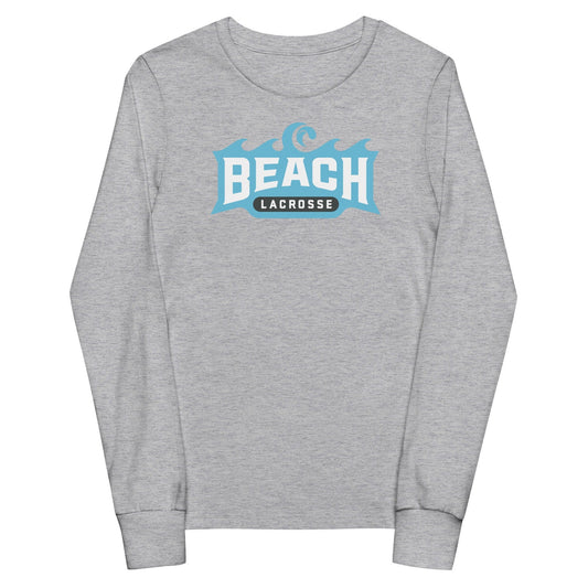 Beach Lacrosse Youth Cotton Long Sleeve T-Shirt Signature Lacrosse