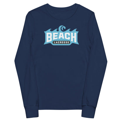 Beach Lacrosse Youth Cotton Long Sleeve T-Shirt Signature Lacrosse