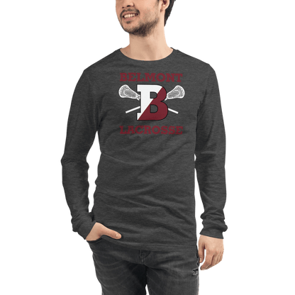 Belmont Lacrosse Adult Premium Long Sleeve T -Shirt Signature Lacrosse