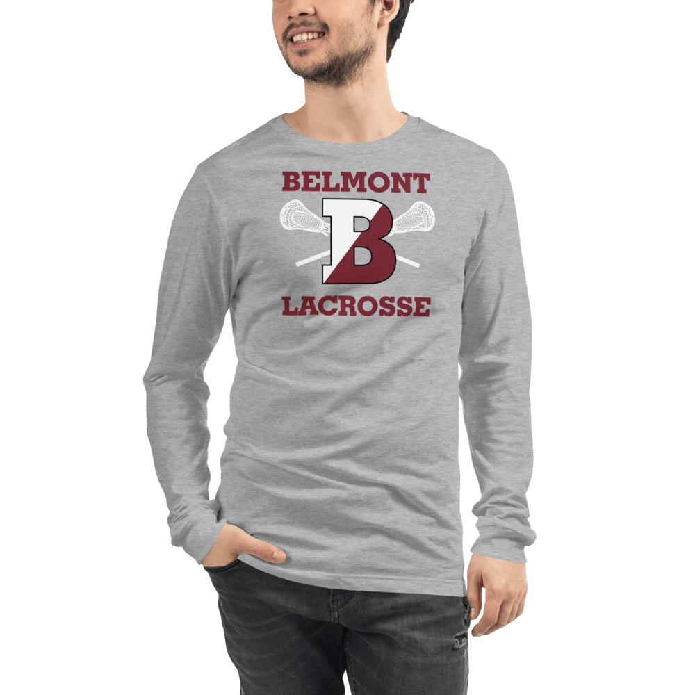 Belmont Lacrosse Adult Premium Long Sleeve T -Shirt Signature Lacrosse