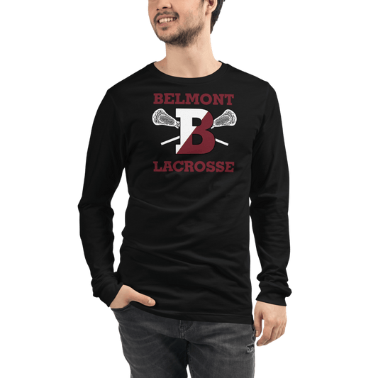 Belmont Lacrosse Adult Premium Long Sleeve T -Shirt Signature Lacrosse