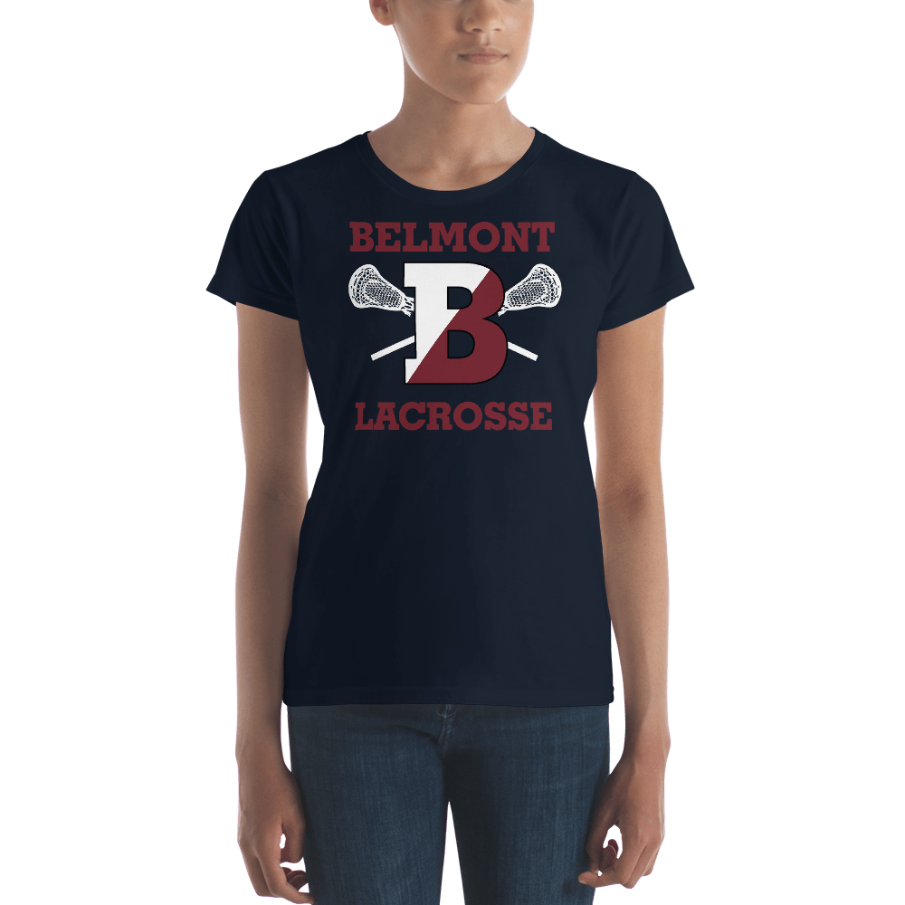 Belmont Lacrosse Ladies Fitted Cotton Tee Signature Lacrosse