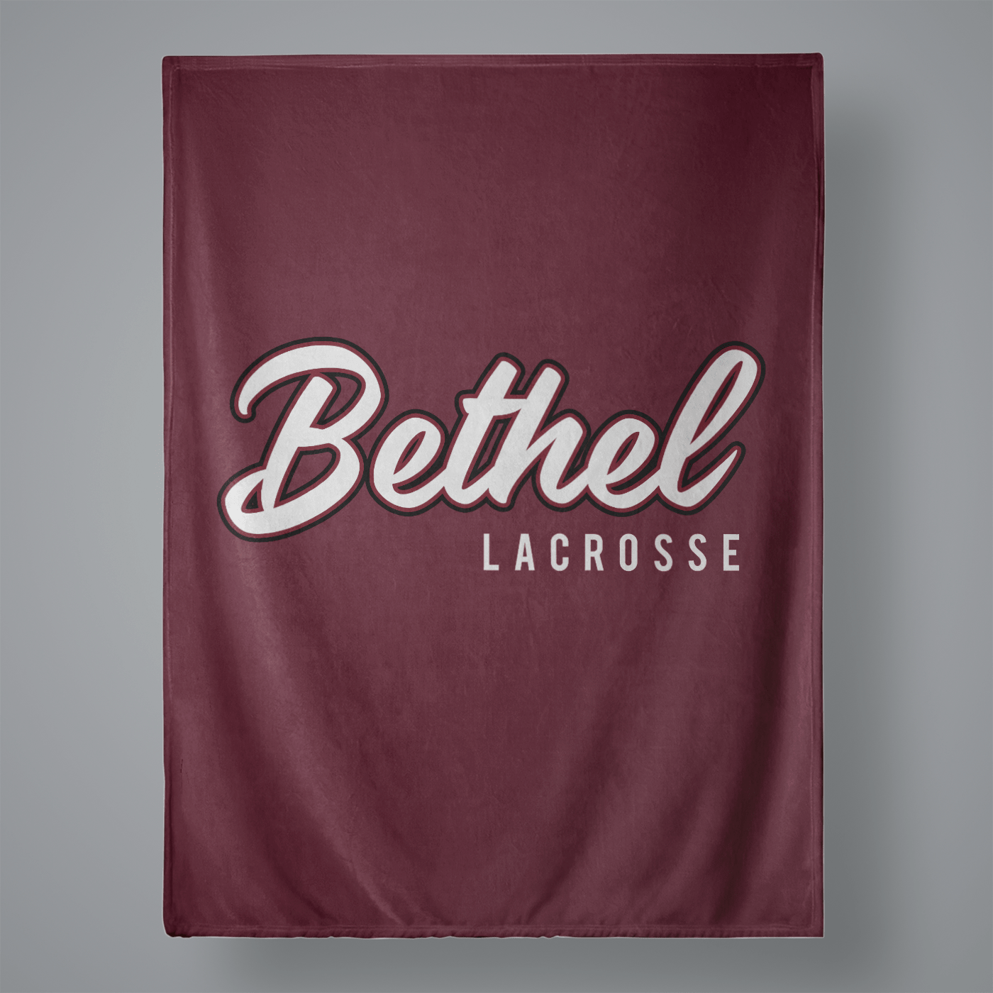 Bethel Youth Lacrosse Large Plush Throw Blanket Signature Lacrosse