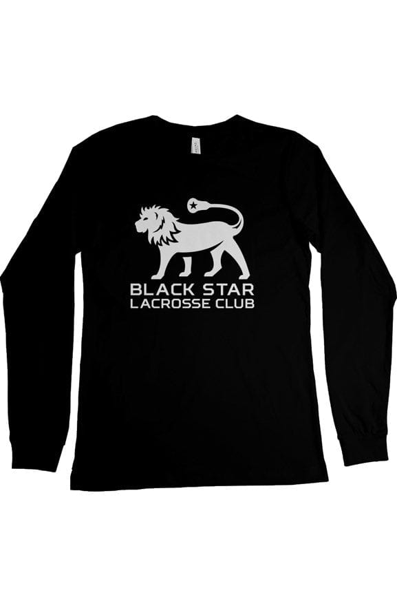 Black Star Lacrosse Adult Cotton Long Sleeve T-Shirt Signature Lacrosse