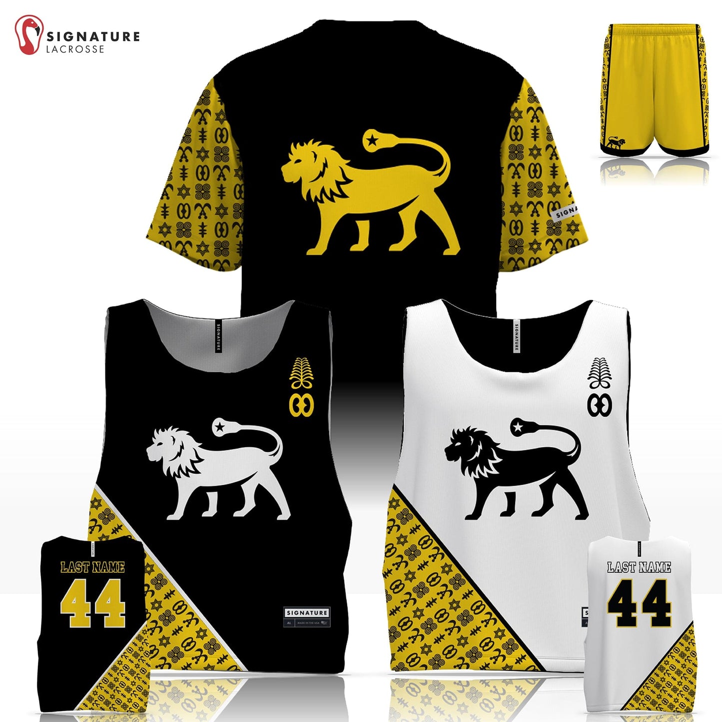 Black Star Lacrosse Men's 3 Piece Player Game Package: Black Star Adults Signature Lacrosse