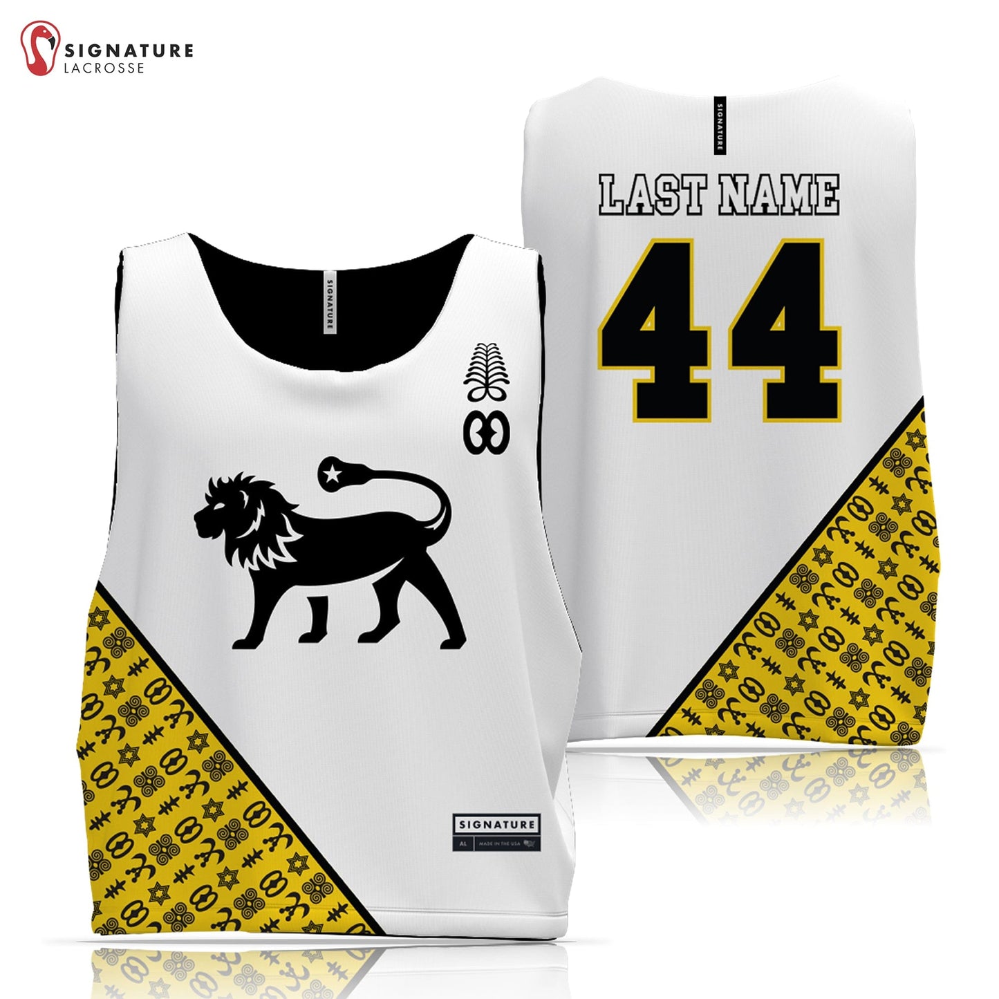 Black Star Lacrosse Men's Player Game Pinnie: 12U Signature Lacrosse