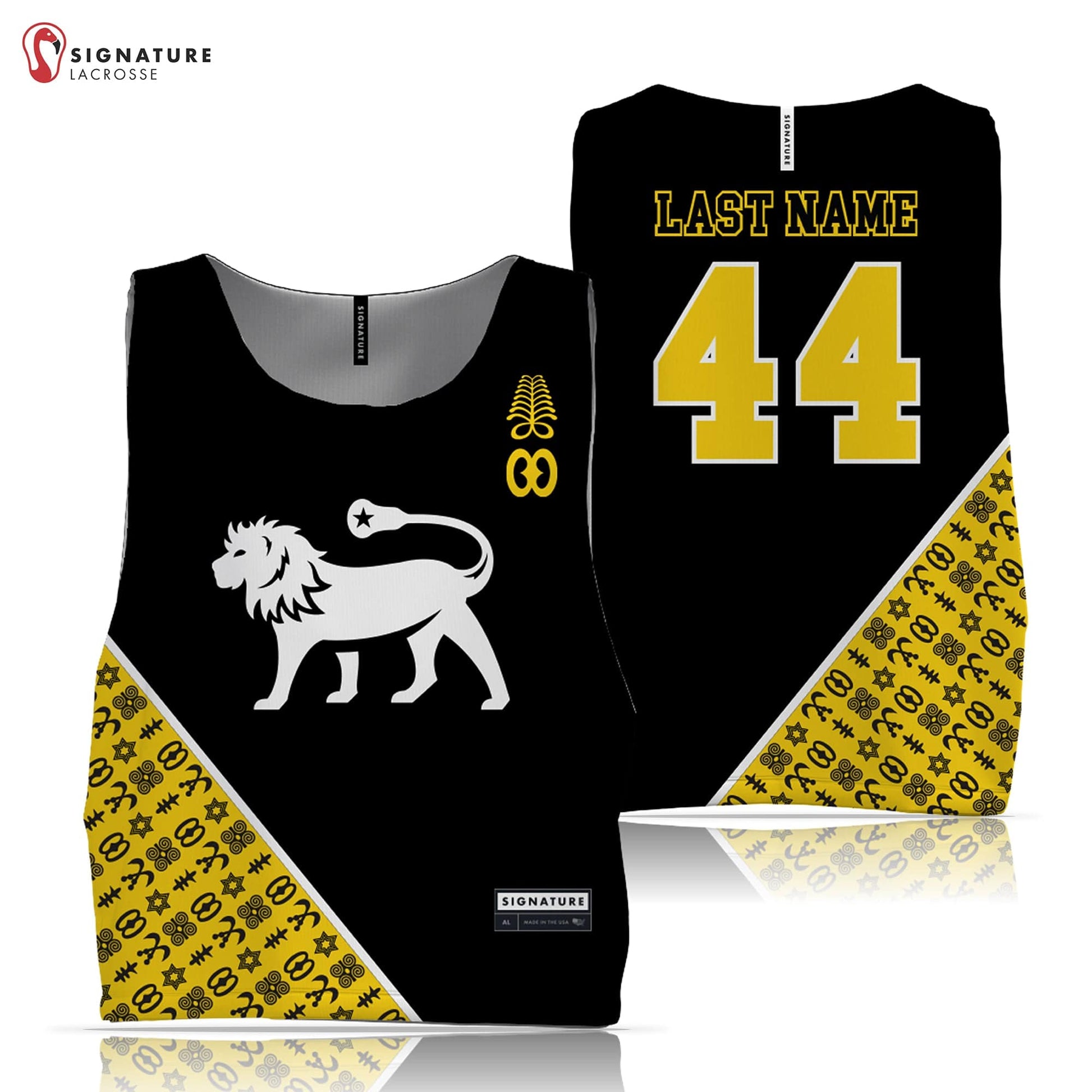 Black Star Lacrosse Men's Player Game Pinnie: 14U Signature Lacrosse