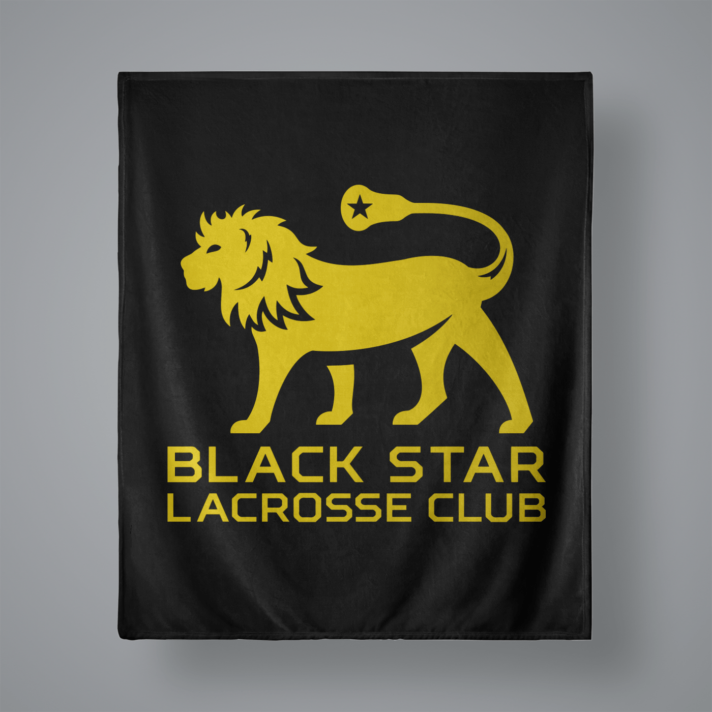 Black Star Lacrosse Small Plush Throw Blanket Signature Lacrosse