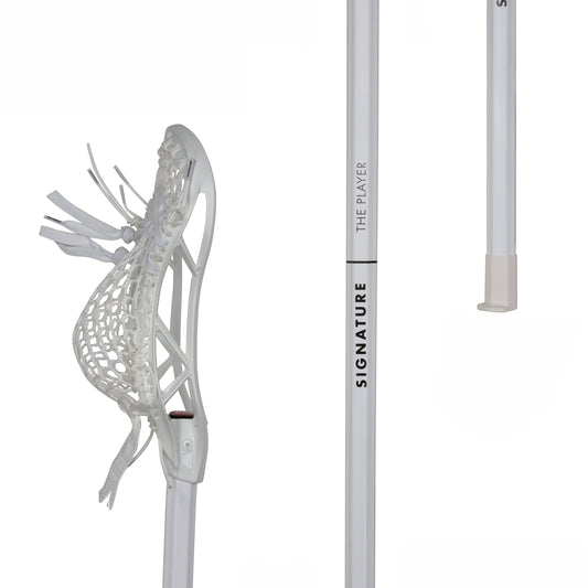Carbon Pro Universal Complete Lacrosse Stick | 30" | White Signature Lacrosse