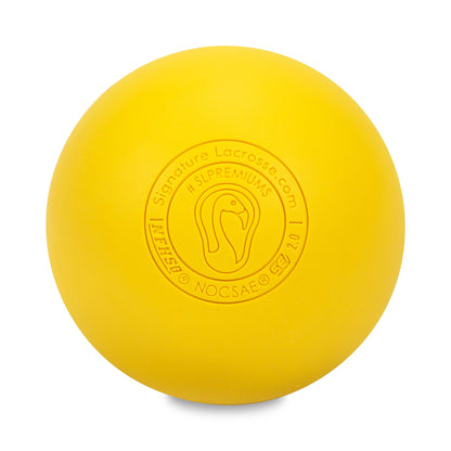 Case of 100 Signature Premium NOCSAE SEI NFHS NCAA Lacrosse Balls | Yellow Signature Lacrosse
