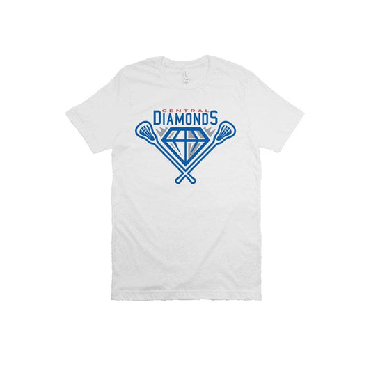 Central Diamonds Lacrosse Adult Cotton Short Sleeve T-Shirt Signature Lacrosse