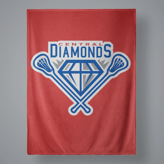 Central Diamonds Lacrosse Large Plush Throw Blanket Signature Lacrosse