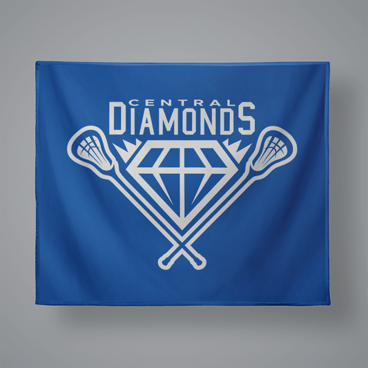 Central Diamonds Lacrosse Small Plush Throw Blanket Signature Lacrosse