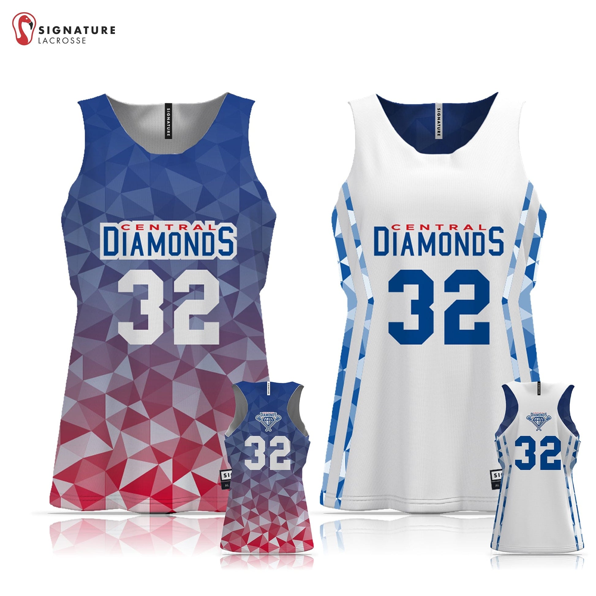 Central Diamonds Women's 3 Piece Pro Game Package with Skirt Signature Lacrosse