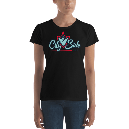 City Side Lax Ladies Fitted Cotton Tee Signature Lacrosse
