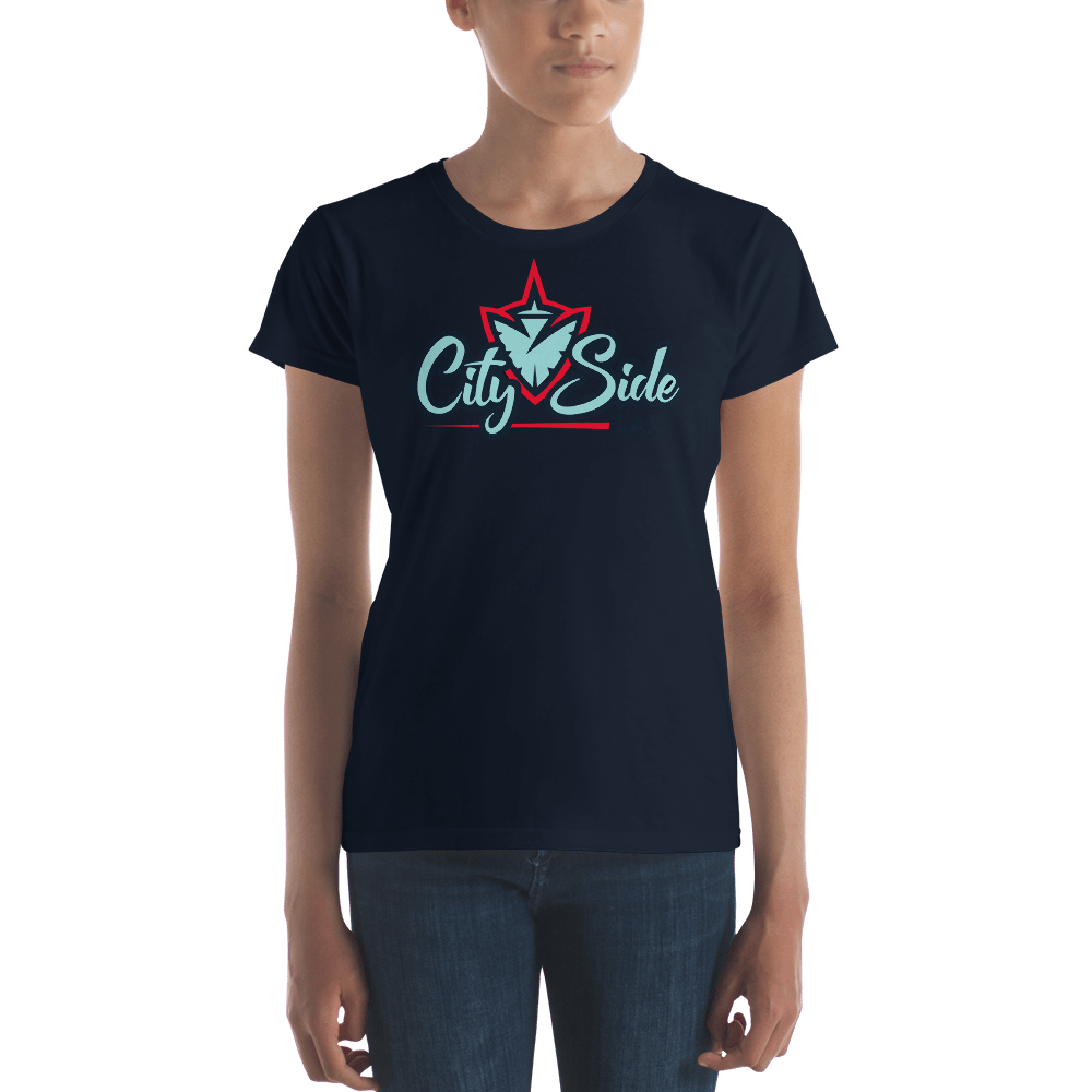 City Side Lax Ladies Fitted Cotton Tee Signature Lacrosse