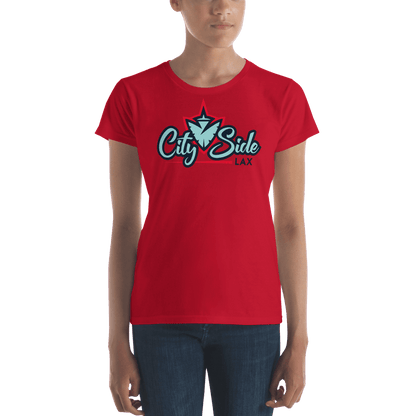 City Side Lax Ladies Fitted Cotton Tee Signature Lacrosse