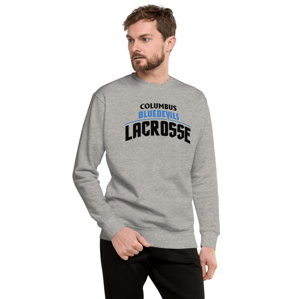 Columbus High Blue Devils Fleece Pullover Signature Lacrosse