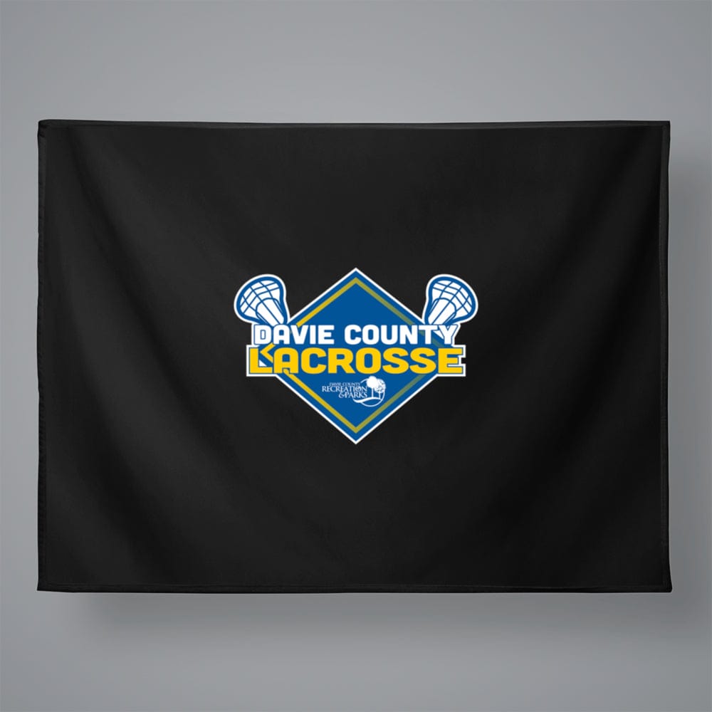 Davie County Lacrosse Large Plush Throw Blanket Signature Lacrosse