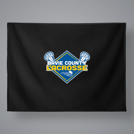 Davie County Lacrosse Large Plush Throw Blanket Signature Lacrosse