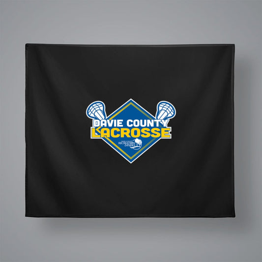 Davie County Lacrosse Small Plush Throw Blanket Signature Lacrosse