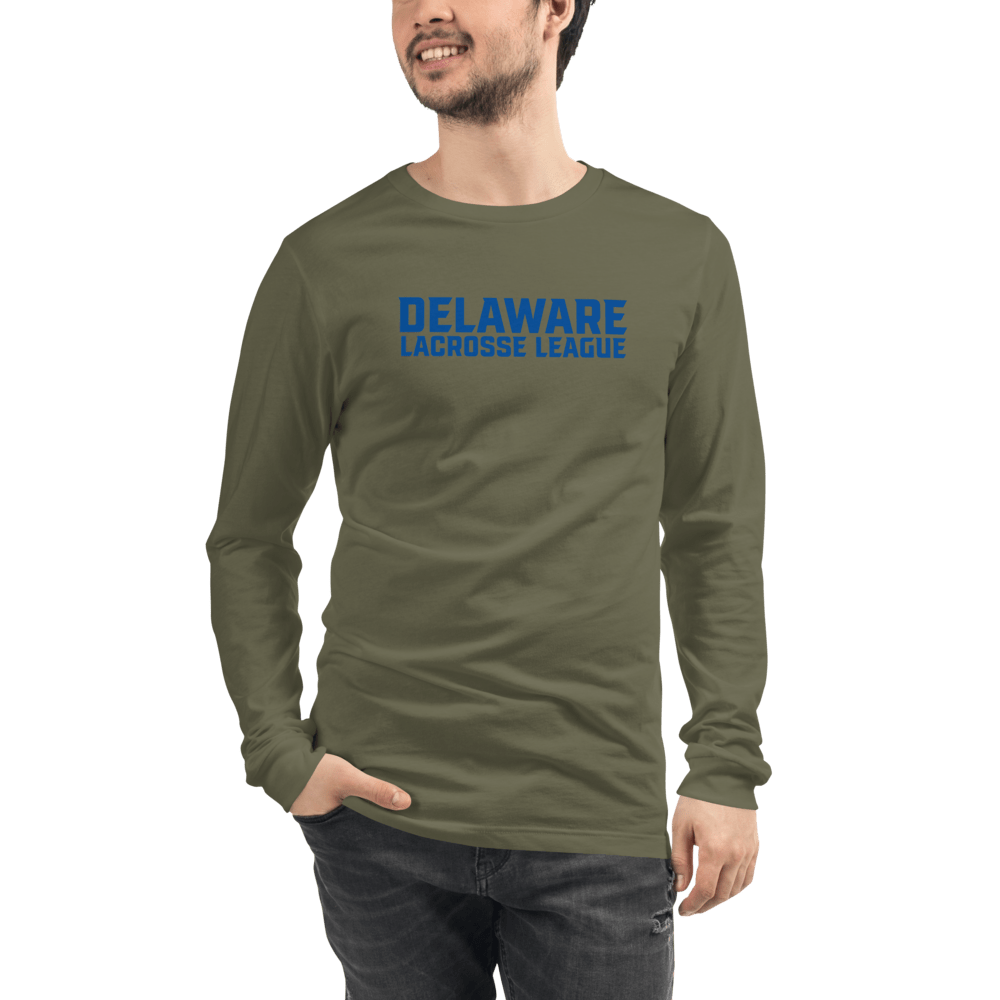 Delaware Lacrosse League  Adult Premium Long Sleeve T -Shirt Signature Lacrosse