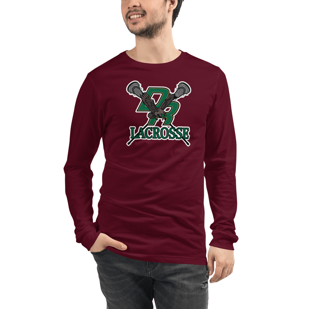 Dighton Rehoboth Lacrosse Adult Premium Long Sleeve T -Shirt Signature Lacrosse