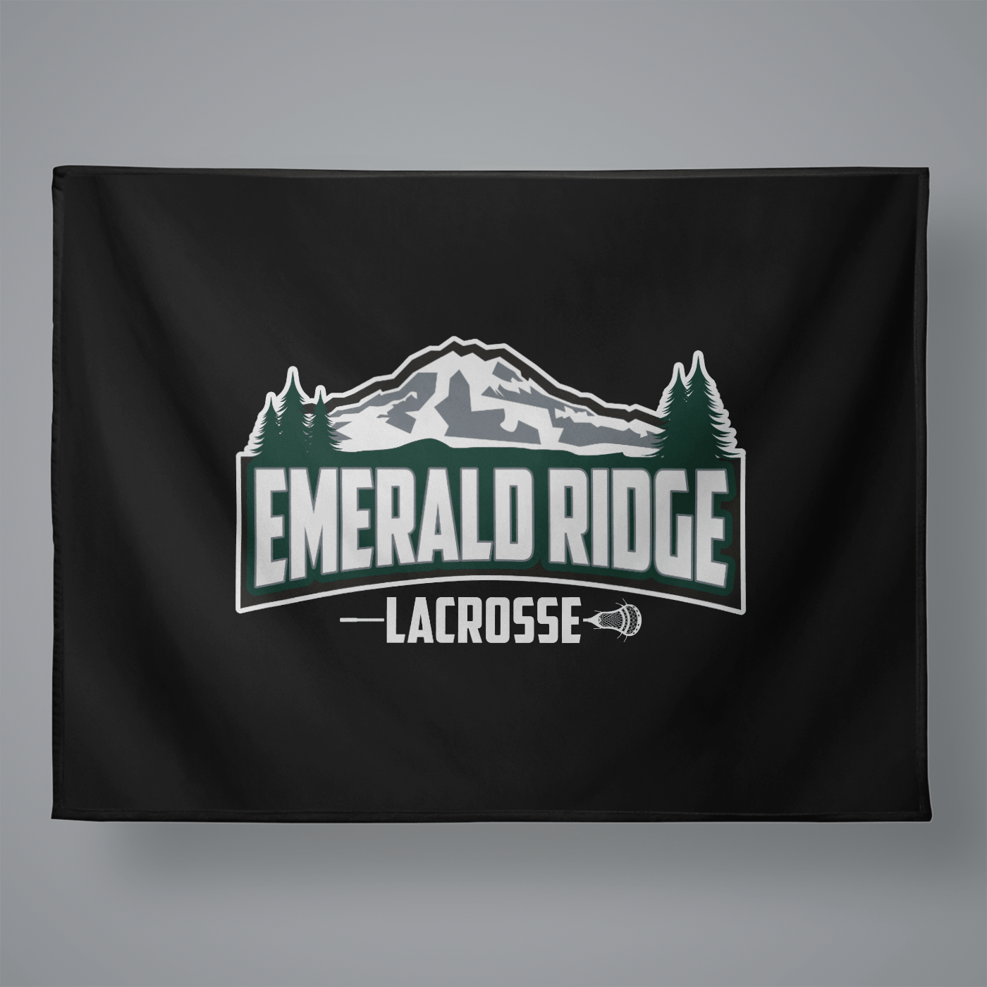 Emerald Ridge Lacrosse Large Plush Throw Blanket Signature Lacrosse