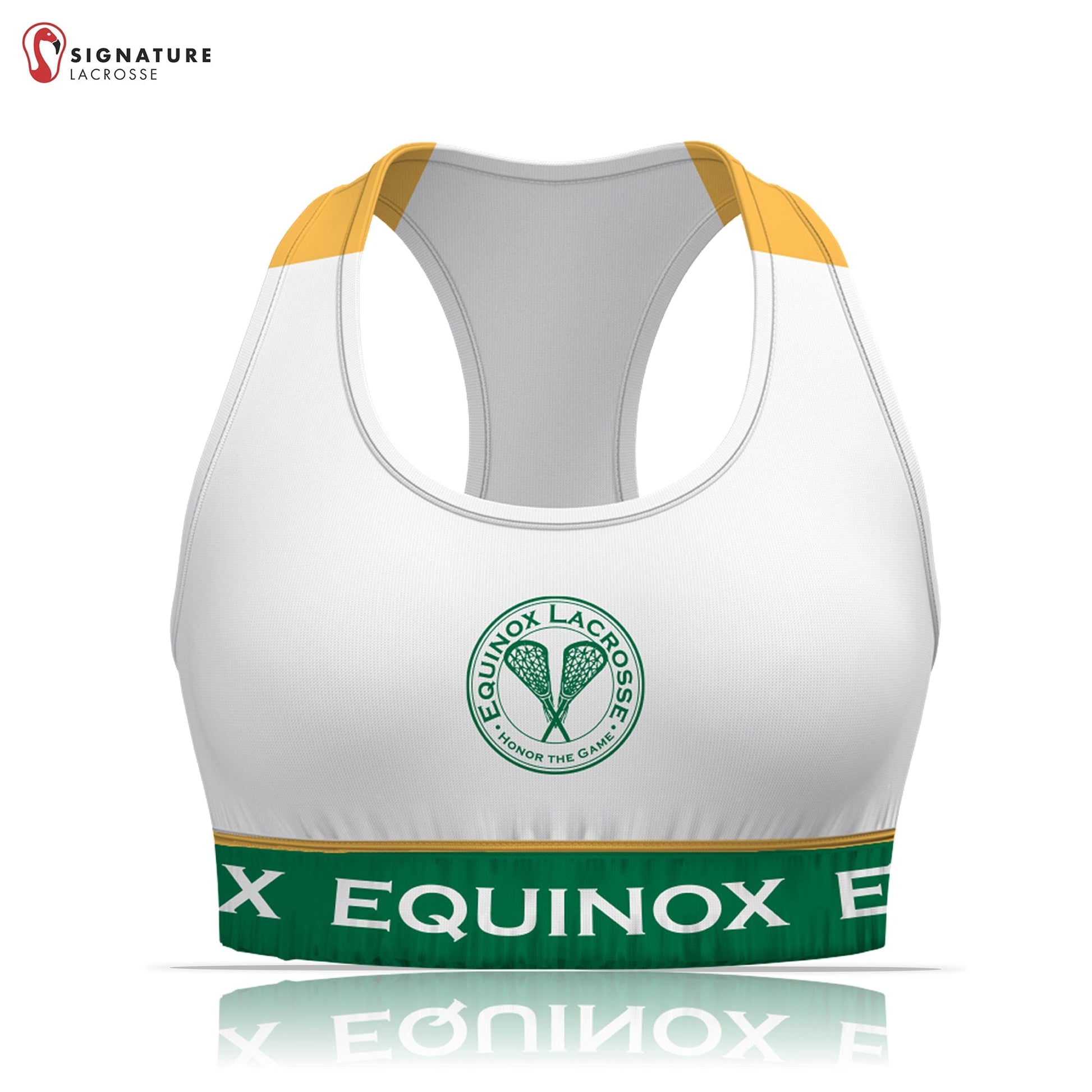 Equniox Lacrosse Women's Player Pro Sports Bra: Grade K-2 Signature Lacrosse