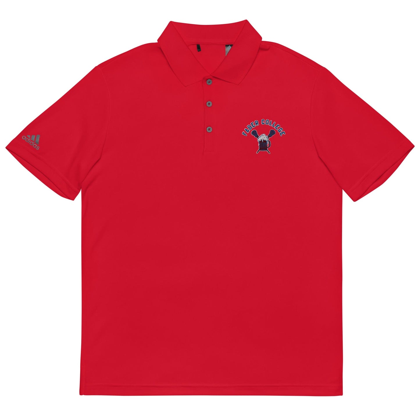 Faber College Lacrosse Adult Adidas Performance Polo Signature Lacrosse