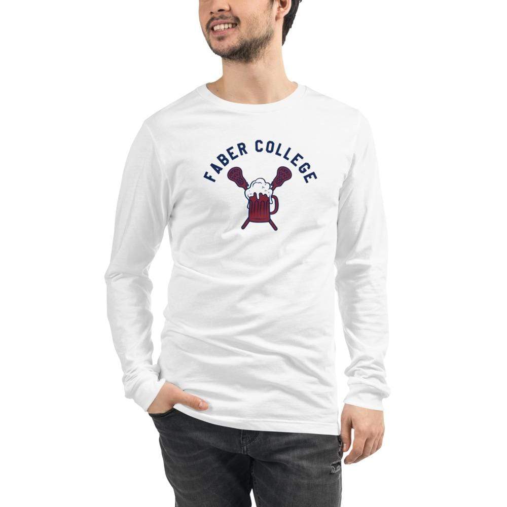 Faber College Lacrosse Adult Premium Long Sleeve T -Shirt Signature Lacrosse