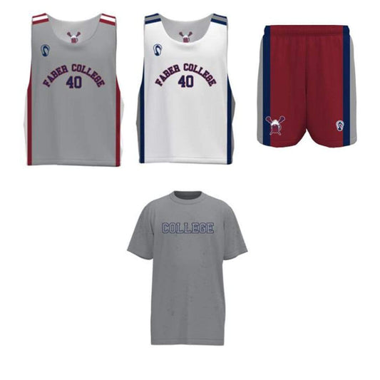 Faber College Lacrosse Men's 3 Piece Game Package - Basic 2.0 Signature Lacrosse