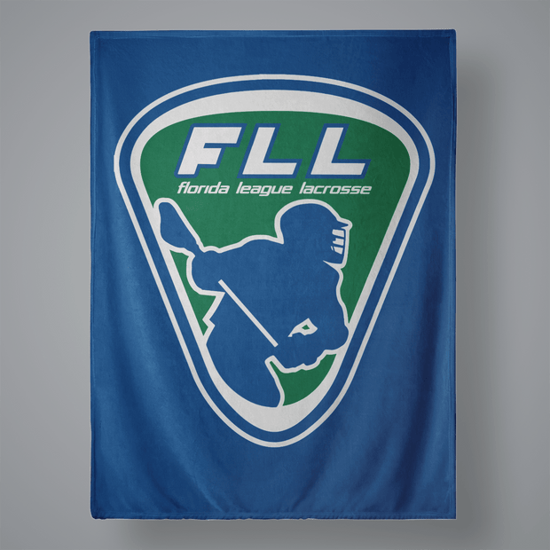 Florida Lacrosse League Large Plush Throw Blanket Signature Lacrosse