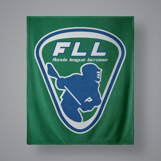 Florida Lacrosse League Small Plush Throw Blanket Signature Lacrosse
