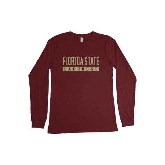 FSU Club Lacrosse Adult Cotton Long Sleeve T-Shirt Signature Lacrosse