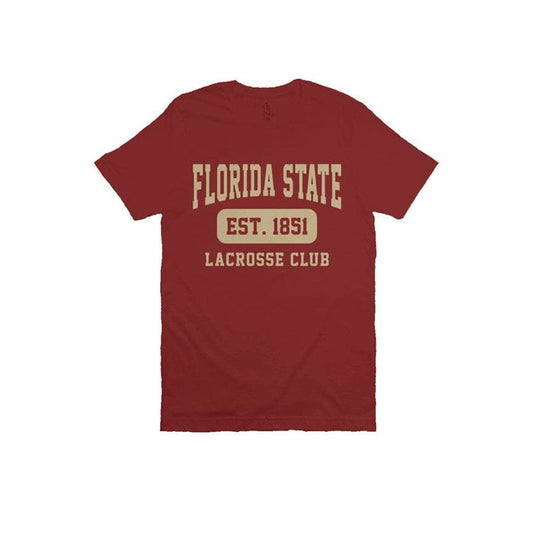 FSU Club Lacrosse Adult Cotton Short Sleeve T-Shirt Signature Lacrosse