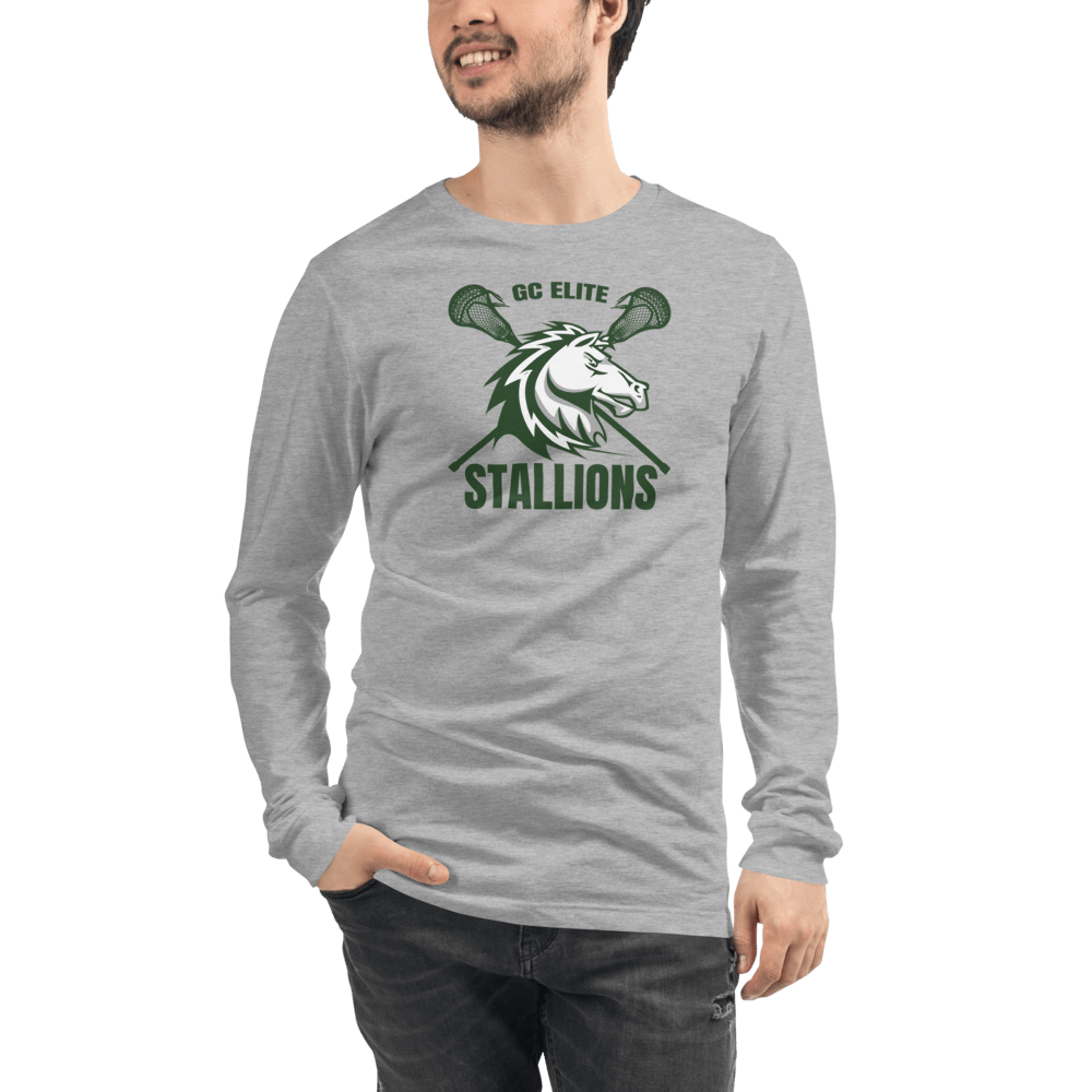 GC Elite Stallions Adult Premium Long Sleeve T -Shirt Signature Lacrosse
