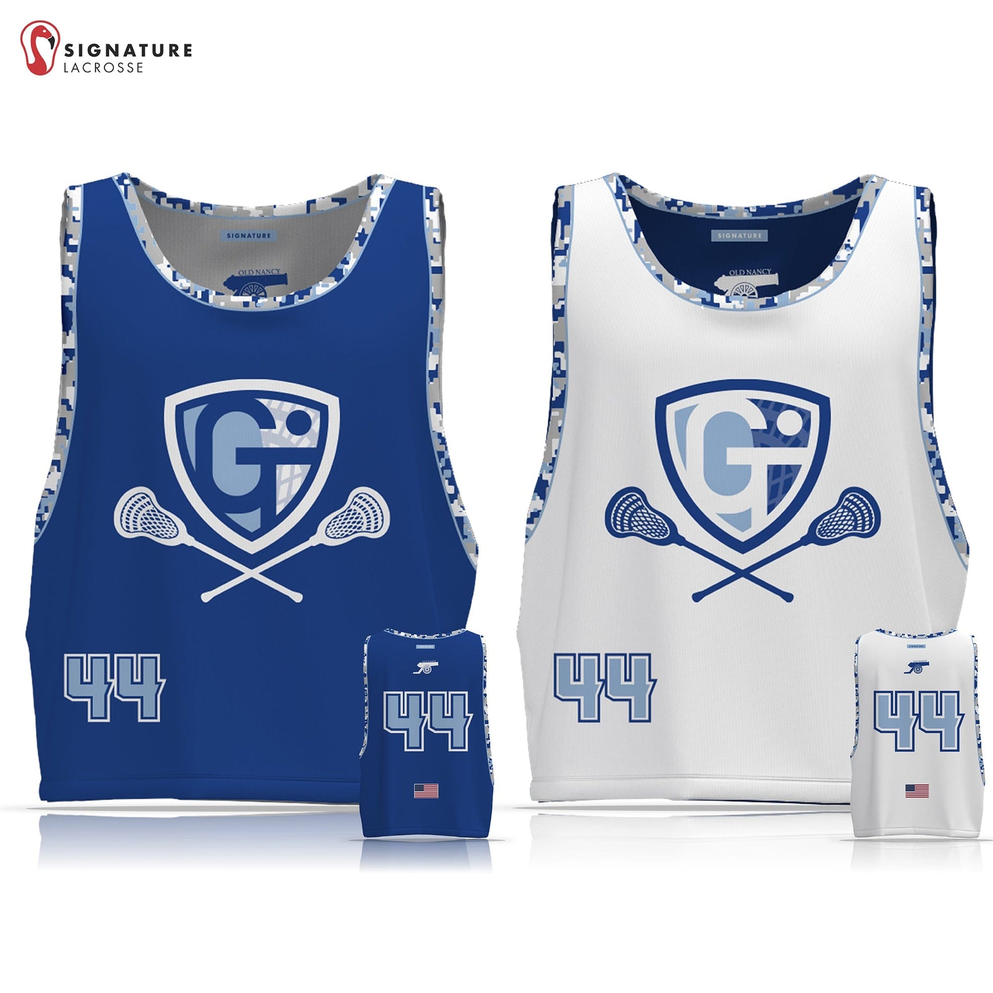 Georgetown-Trition Youth Lacrosse Men's Player Reversible Game Pinnie: 1-2 Signature Lacrosse